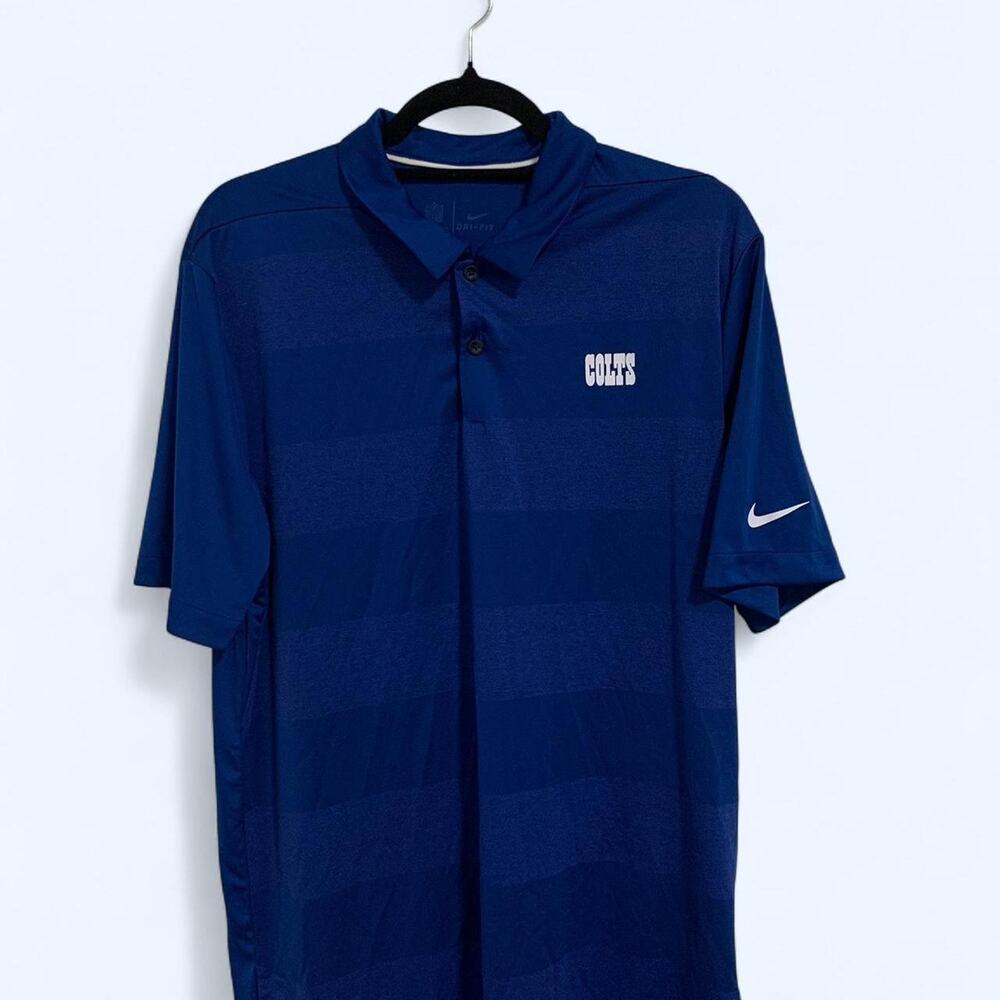 Nike Dri-Fit NFL On Field Apparel Indianapolis Colts Polo Size large